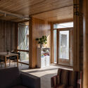 Circular Living Room and Temporary Housing / VLOT architect - Interior Photography, Beam, Windows