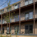 Circular Living Room and Temporary Housing / VLOT architect - Exterior Photography, Facade, Windows