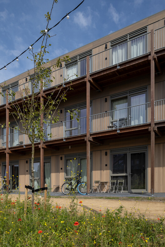 Circular Living Room and Temporary Housing / VLOT architect - Exterior Photography, Facade, Windows