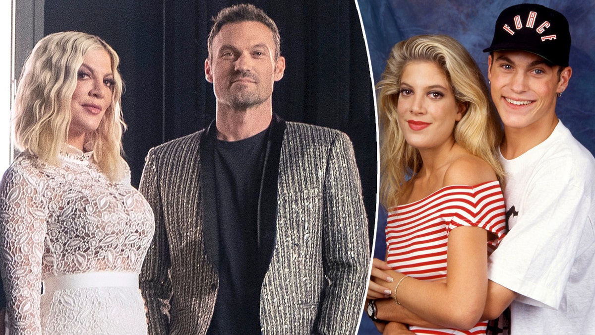 Tori Spelling and Brian Austin Green split then and now.